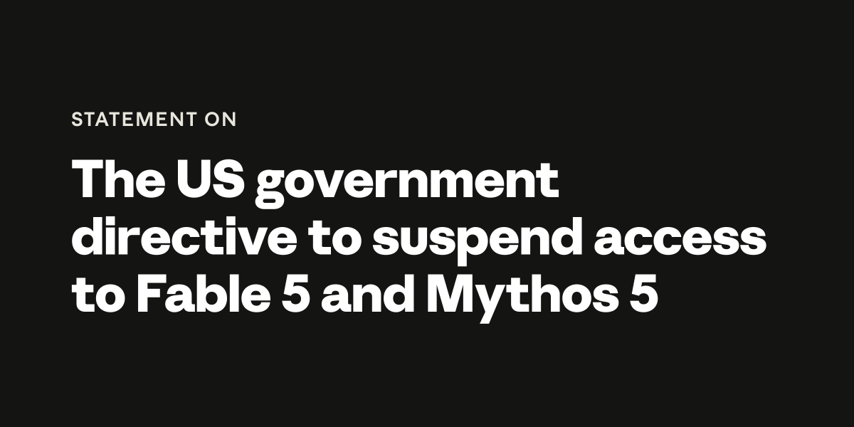 US Directive Forces Suspension of Fable 5 and Mythos 5
