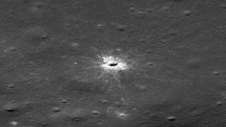NASA Probe Spots Massive New Moon Crater