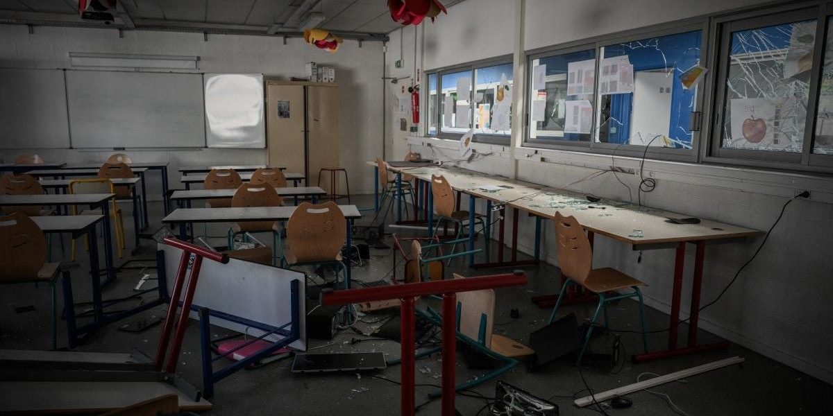 High School Near Bordeaux Ransacked During Student Protests, Causing Massive Damage