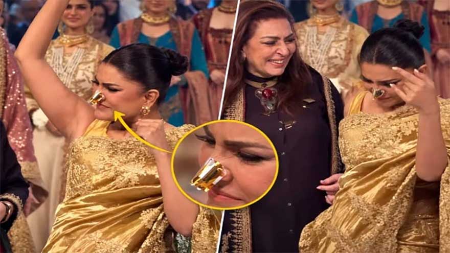 Confetti Chaos: Iffat Omar's Unscripted Fashion Week Moment Goes Viral